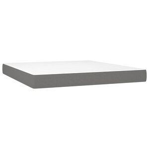 vidaXL Matelas &agrave; ressorts ensach&eacute;s mi-ferme gris fonc&eacute; 160x200x20 cm