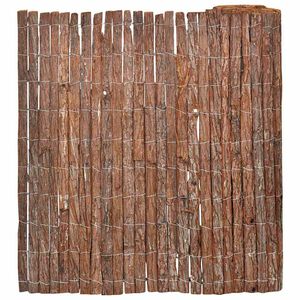 vidaXL Cl&ocirc;ture en &eacute;corce 100 x 600 cm &Eacute;corce Marron