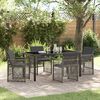 vidaXL Ensemble de salle &agrave; manger pour jardin 5 pcs Gris polyrotin