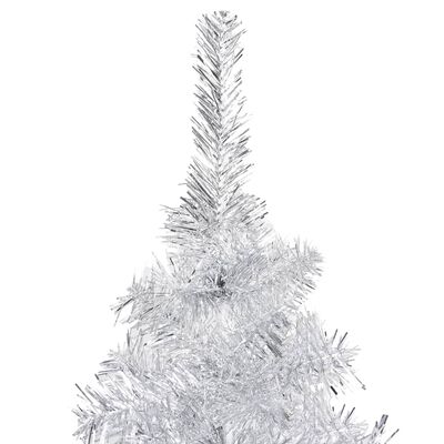 vidaXL Arbre de Noël artificiel pré-éclairé/boules argenté 240 cm PET