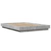 vidaXL Cadre de lit sans matelas gris b&eacute;ton 140x190 cm