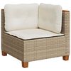 vidaXL Salon de jardin avec coussins 9 pcs beige résine tressée