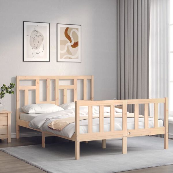 vidaXL Cadre de lit sans matelas 120x200 cm bois de pin massif