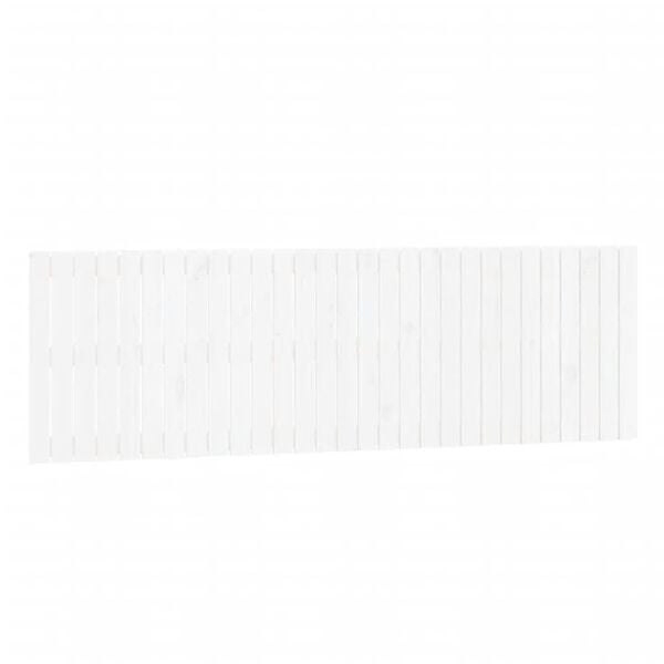 vidaXL T&ecirc;te de lit murale Blanc 185x3x60 cm Bois massif de pin