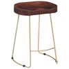 vidaXL Tabourets de bar Gavin lot de 2 bois de manguier massif
