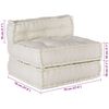 vidaXL Canap&eacute; modulaire cr&egrave;me 70x70x54 tissu