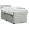 vidaXL Sommier &agrave; lattes de lit et matelas Gris clair 100x200cm Velours