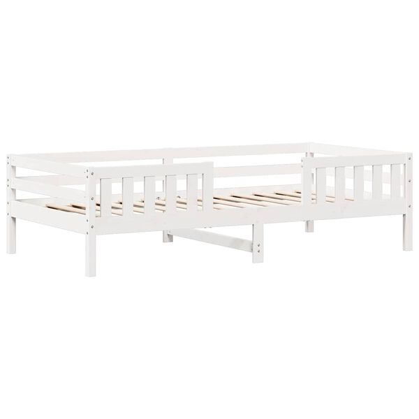 vidaXL Cadre de lit sans matelas blanc 80x200 cm bois massif de pin