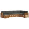 vidaXL Ensembles de canap&eacute;s avec coussin 8 pcs Naturel et Anthracite