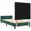 vidaXL Lit &agrave; ressorts avec t&ecirc;te de lit Vert fonc&eacute; 100 x 200 cm Velours