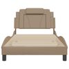 vidaXL Cadre de lit Viana avec LED sans matelas cappuccino 100x200 cm