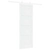 vidaXL Porte coulissante Blanc 73,5 x 211 cm Pin massif