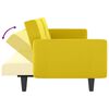 vidaXL Canap&eacute;-lit avec porte-gobelets jaune clair tissu