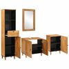 vidaXL Ensemble de mobilier de salle de bain avec tiroir 4 pcs Marron