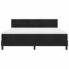 vidaXL Lit &agrave; ressort LED avec matelas Noir 180 x 200 cm Velours