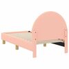 vidaXL Cadre de lit pour tout-petit avec t&ecirc;te de lit Rose 70 x 140 cm