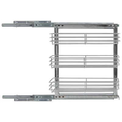 vidaXL Panier à 3 niveaux métallique de cuisine 47x25x56 cm