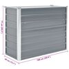 vidaXL Lit sur&eacute;lev&eacute; de jardin Acier galvanis&eacute; 100x40x77 cm Gris