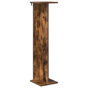vidaXL Support de Plante Ch&ecirc;ne Fum&eacute; 25 x 25,5 x 100,5 cm
