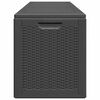 vidaXL Bo&icirc;te de rangement de jardin 270 L Noir PP Rotin