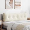 vidaXL Coussin de Dos Cr&egrave;me 160 x 24 x 50 cm Velours