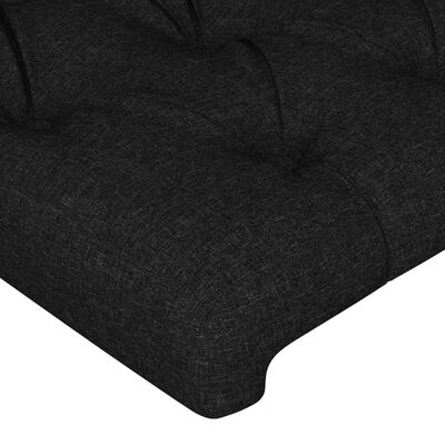 vidaXL Tête de lit Noir 100x7x78/88 cm Tissu