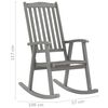vidaXL Chaise &agrave; bascule avec coussins Gris Bois d'acacia massif
