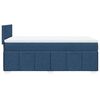 vidaXL Sommier &agrave; lattes de lit avec matelas Bleu 100x200 cm Tissu