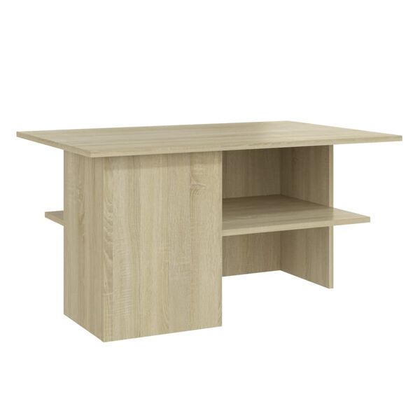 vidaXL Table basse ch&ecirc;ne sonoma 90x60x46,5 cm bois d'ing&eacute;nierie