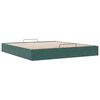 vidaXL Cadre de lit ottoman sans matelas vert foncé 200x200 cm velours