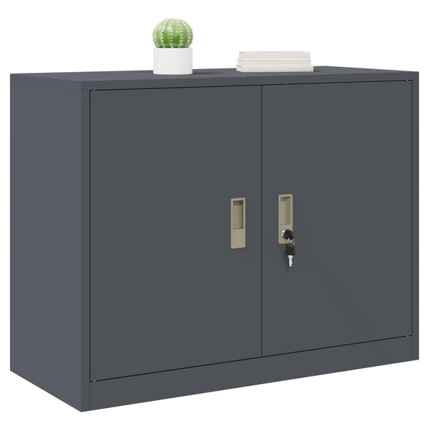 vidaXL Armoire de rangement Anthracite 90 x 40 x 70 cm Acier