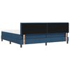 vidaXL Lit &agrave; ressorts avec matelas Bleu 200 x 200 cm tissu