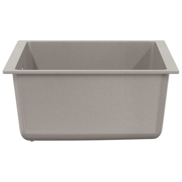 vidaXL &Eacute;vier Gris 430 x 460 mm 80% Quartz et 20% R&eacute;sine