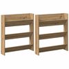 vidaXL Cabinet &agrave; chaussures 2 pcs Ch&ecirc;ne artisanal 85 x 18 x 90 cm