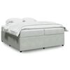 vidaXL Sommier &agrave; lattes de lit et matelas Gris clair 200x200cm Velours