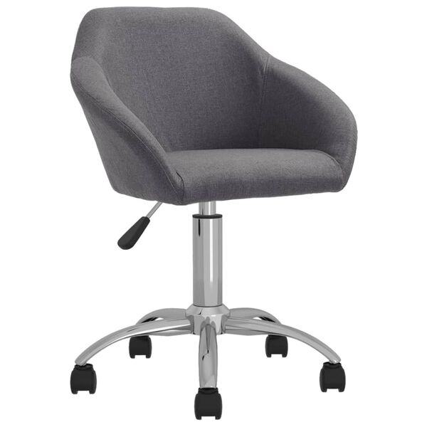 vidaXL Chaises pivotantes &agrave; manger lot de 4 gris clair tissu