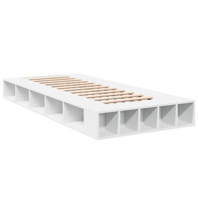 vidaXL Cadre de lit sans matelas blanc 75x190 cm