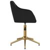vidaXL Chaise pivotante de bureau Noir Velours