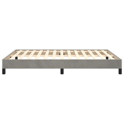 vidaXL Cadre de lit sans matelas gris clair 140x190 cm velours