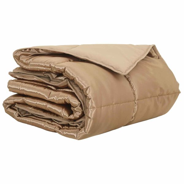 vidaXL Duvet d'&eacute;t&eacute; simple Dor&eacute; 140 x 220 cm Satin et Microfibre