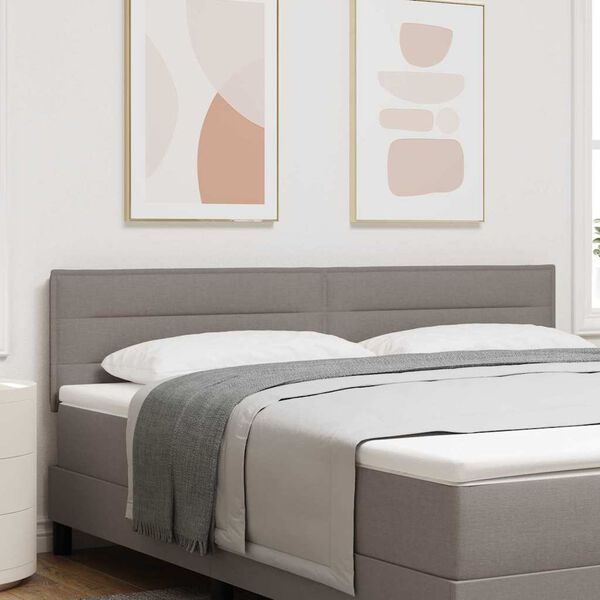 vidaXL T&ecirc;te de lit LED avec des lumi&egrave;res &agrave; LED Taupe 180 cm Polyester