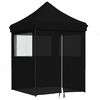 vidaXL Tente de r&eacute;ception pliable escamotable 4 parois lat&eacute;rales noir