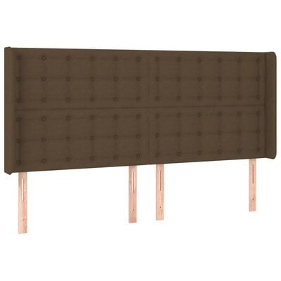 vidaXL Sommier à lattes de lit matelas et LED Marron foncé 180x200cm