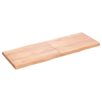 vidaXL Dessus de table bois massif traité bordure assortie