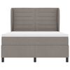 vidaXL Lit &agrave; ressorts avec matelas Taupe 140 x 200 cm tissu