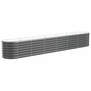 vidaXL Lit sur&eacute;lev&eacute; de jardin Acier galvanis&eacute; Anthracite