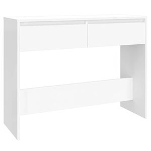 vidaXL Table console blanc 100x35x76,5 cm bois d'ing&eacute;nierie