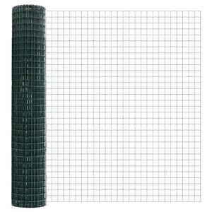 vidaXL Cl&ocirc;ture Euro avec poteau 10 x 1,6 m Acier recouvert de PVC Vert