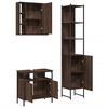 vidaXL Ensemble d'armoires de salle de bain 3 pcs ch&ecirc;ne marron