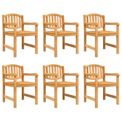 vidaXL Chaises de jardin lot de 6 58x59x88 cm bois massif de teck